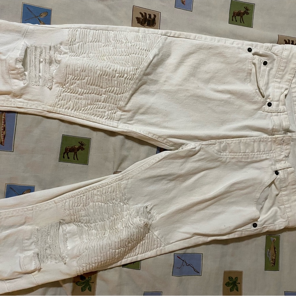 White Distressed H&M Jeans
